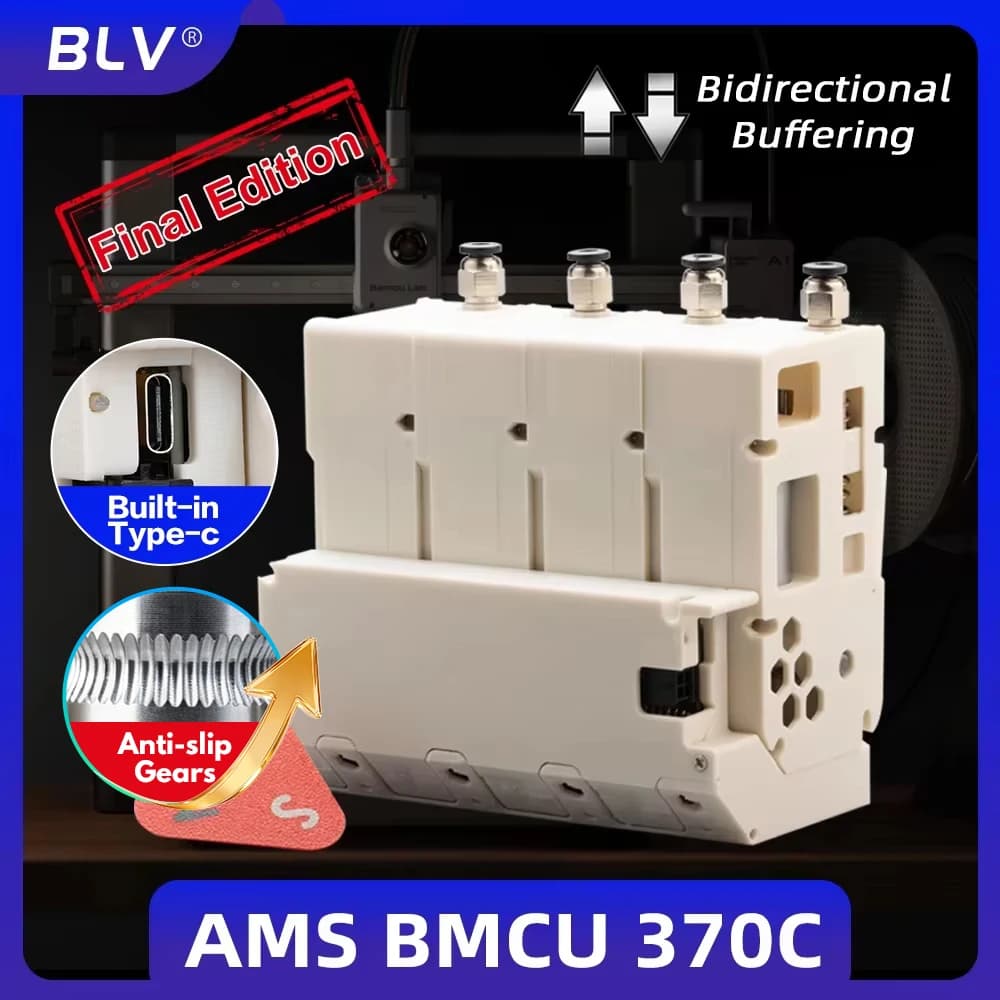 BLV BMCU 370C soluções AMS MMU de código aberto AMS lite 370 130 BMCU370 suporte para recarga automática Suporte agrícola Tipo-c - AliExpress 7