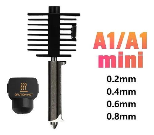 Hotend Bico Integrado Compatível Bambu Lab A1 / A1 Mini 0.2 Mm